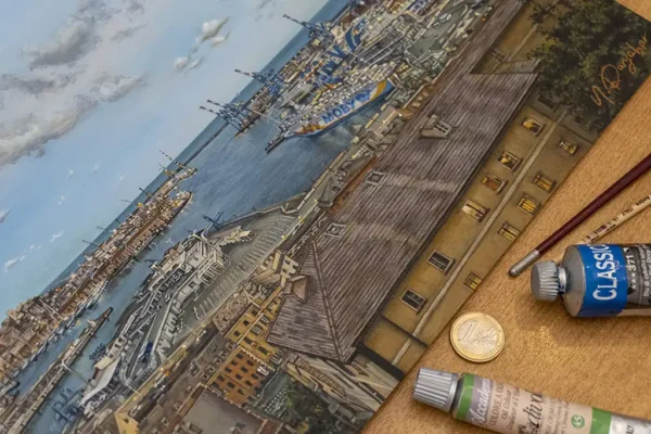 Genova by the Sea Oil Painting