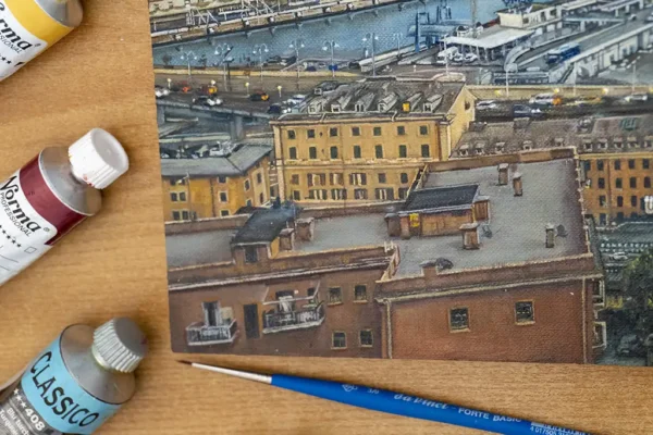 Genova by the Sea Oil Painting