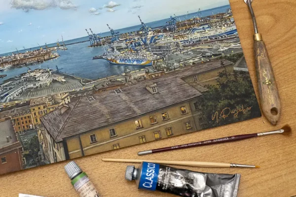 Genova by the Sea Oil Painting