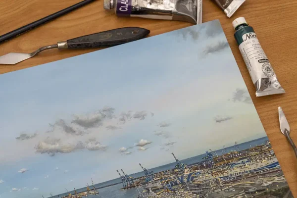 Genova by the Sea Oil Painting