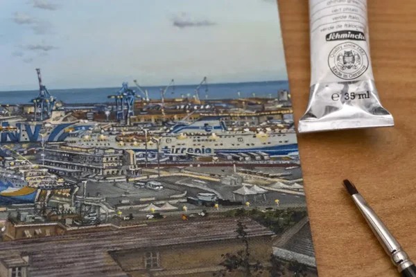 Genova by the Sea Oil Painting