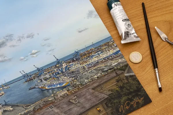 Genova by the Sea Oil Painting