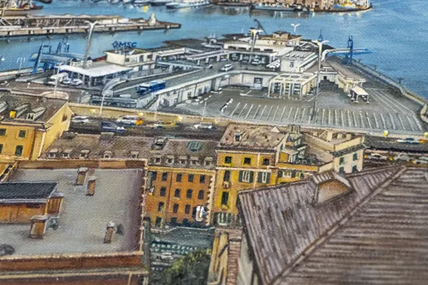 Genova by the Sea Oil Painting