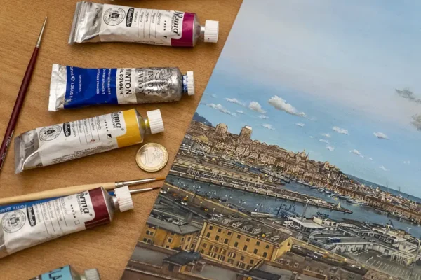 Genova by the Sea Oil Painting