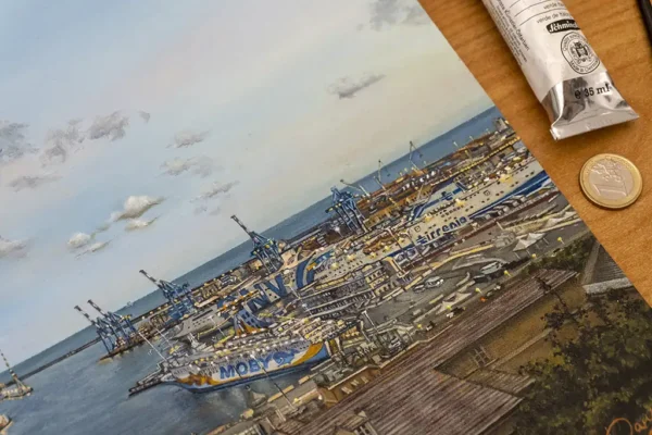 Genova by the Sea Oil Painting