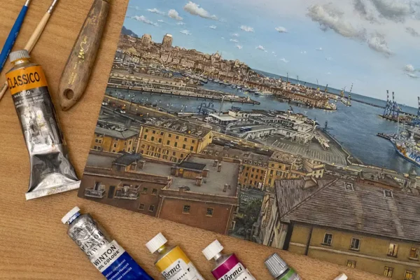 Genova by the Sea Oil Painting