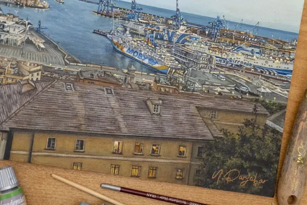 Genova by the Sea Oil Painting