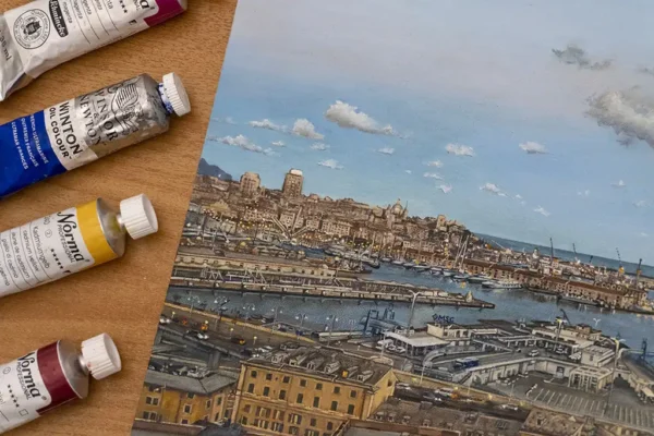 Genova by the Sea Oil Painting