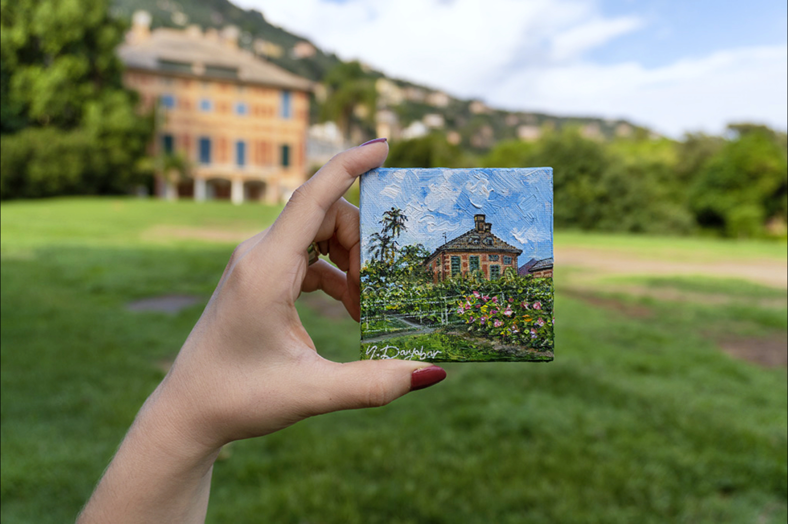 Echoes of a Mediterranean Garden, Plein Air, Oil Painting, Nervi, Genova, Italy