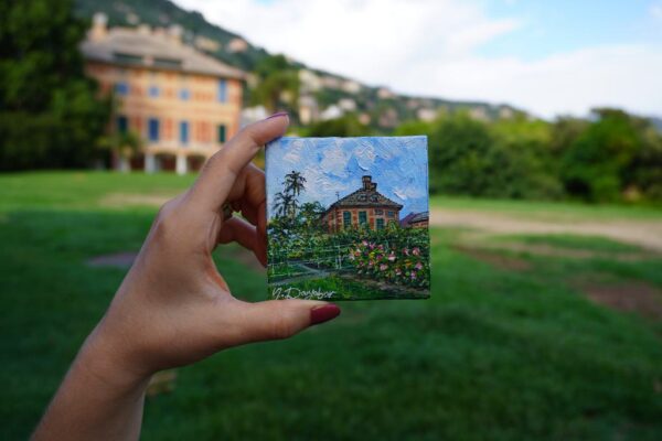 Echoes of a Mediterranean Garden, Plein Air, Oil Painting, Nervi, Genova, Italy