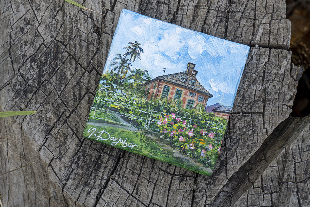 Echoes of a Mediterranean Garden, Plein Air, Oil Painting, Nervi, Genova, Italy