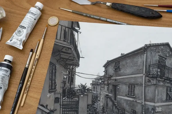 The Fishing Village Oil Painting