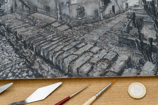 The Fishing Village Oil Painting