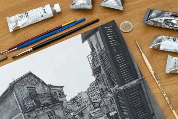 The Fishing Village Oil Painting