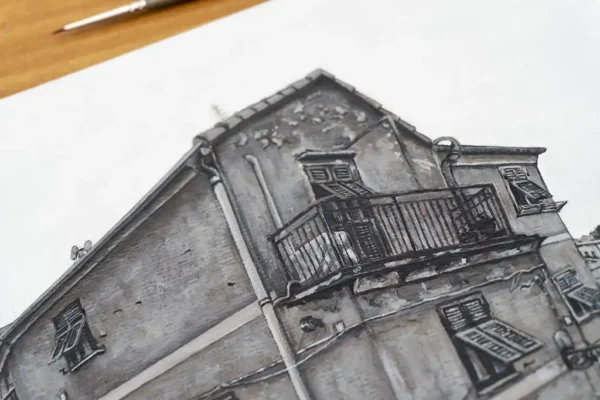 The Fishing Village Oil Painting