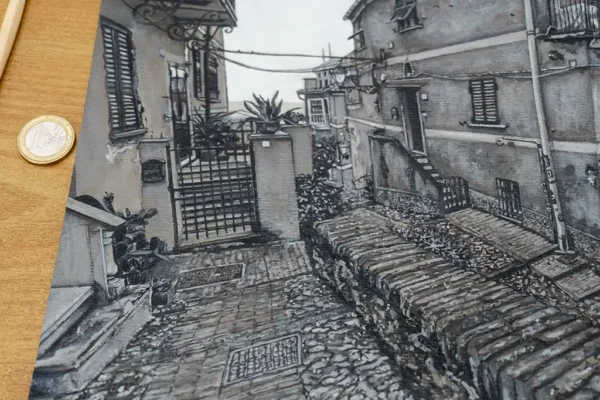 The Fishing Village Oil Painting