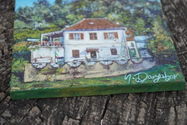 Memories, A suburban neighborhood in Genova, Italy, Oil Painting,