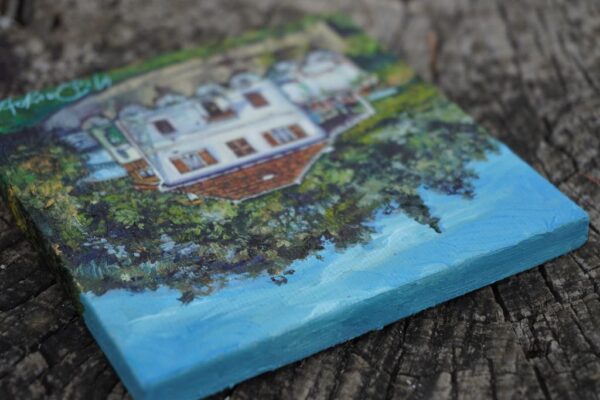 Memories, A suburban neighborhood in Genova, Italy, Oil Painting,
